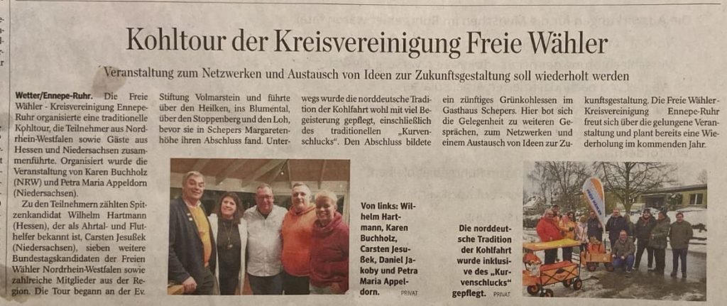 Kohltour der Kreisvereinigung FREIE WÄHLER
